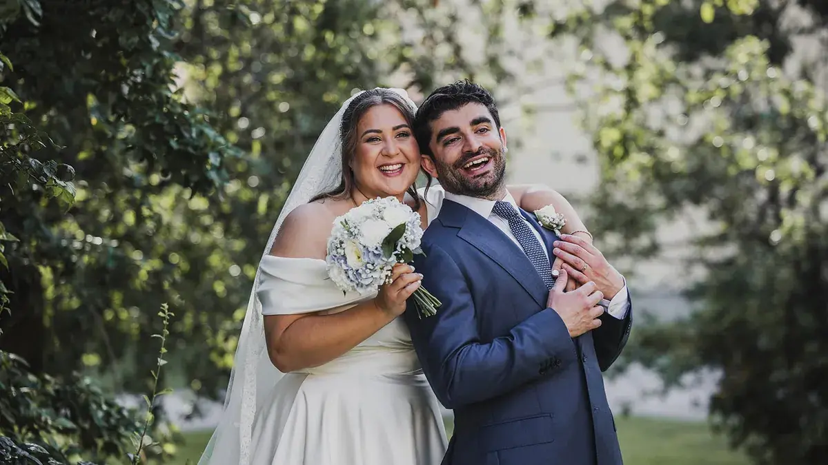 A frame from Sara and Kamran’s wedding story in Uppsala.